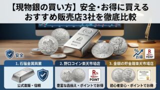 【現物銀の買い方】安全・お得に買えるおすすめ販売店3社を徹底比較